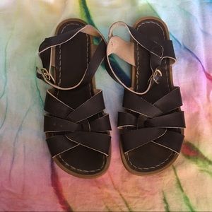 Brown salt water sandals